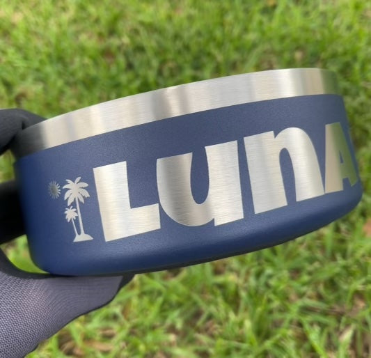 Pet Bowl - Palm Trees Design