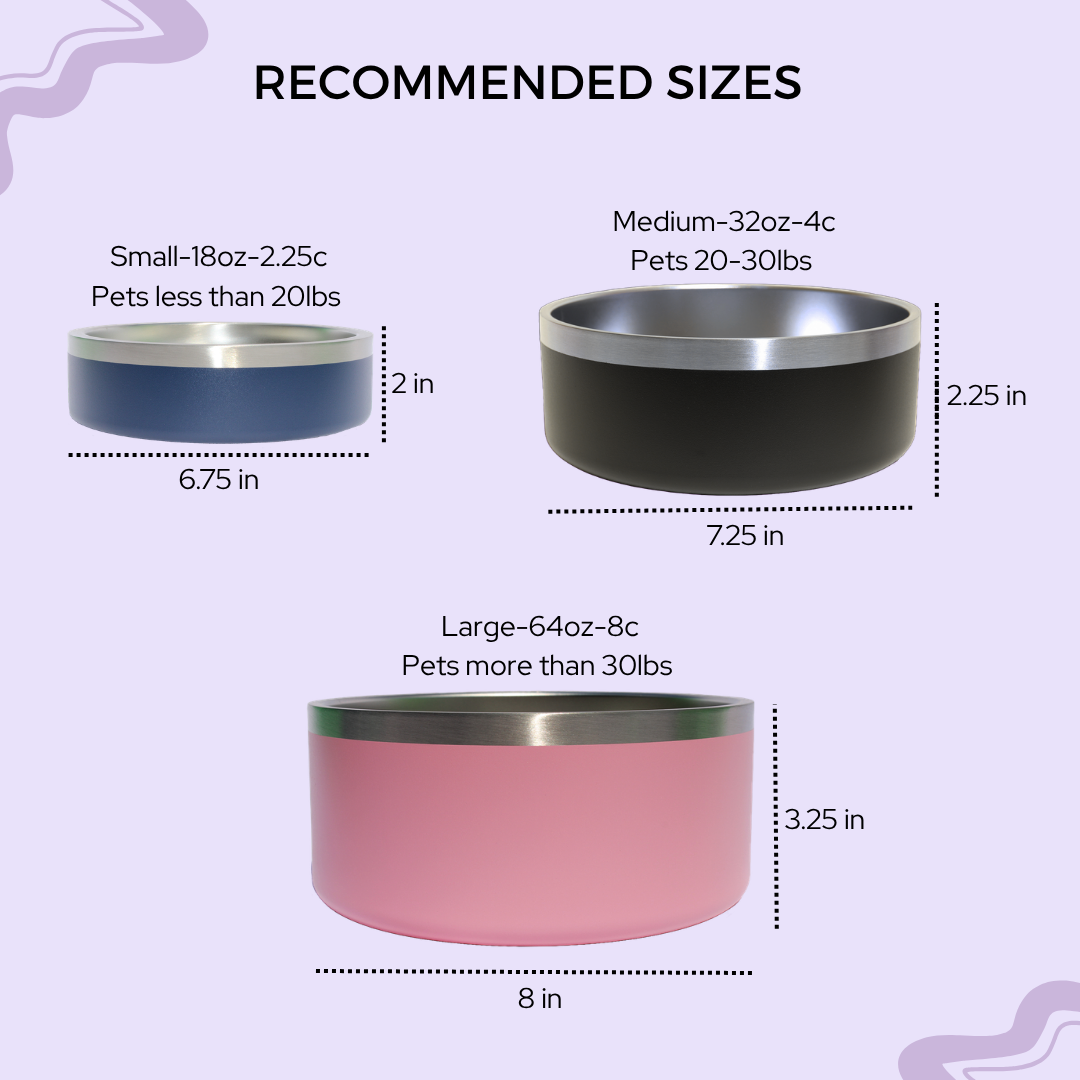 Custom Engraved Pet Bowl Stainless Steel