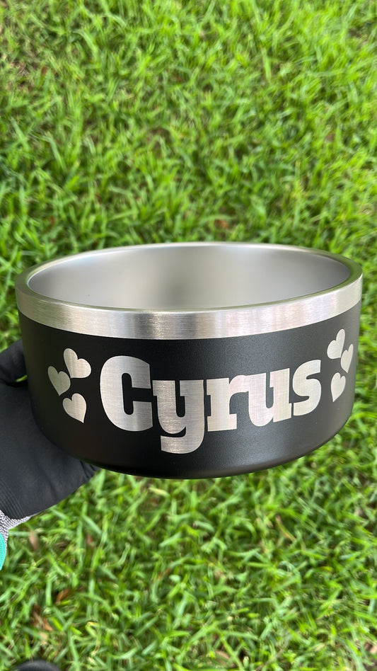 Pet Bowl - 3 Hearts Design