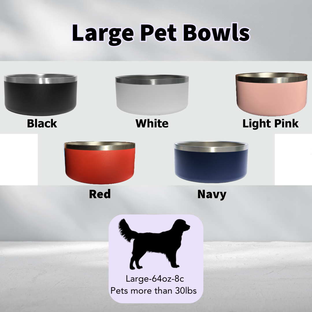 Custom Engraved Pet Bowl Stainless Steel